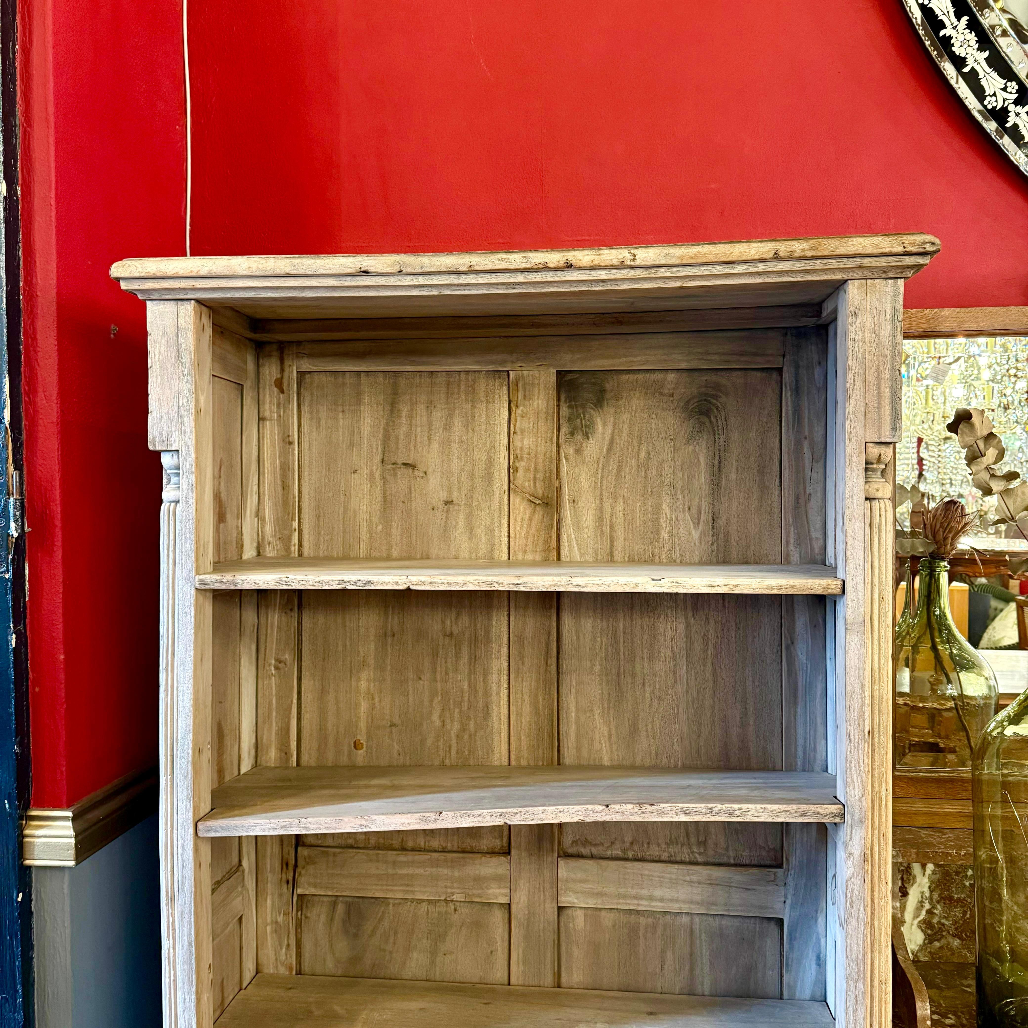 White Washed Asian Mahogany Bookshelf - SOLD