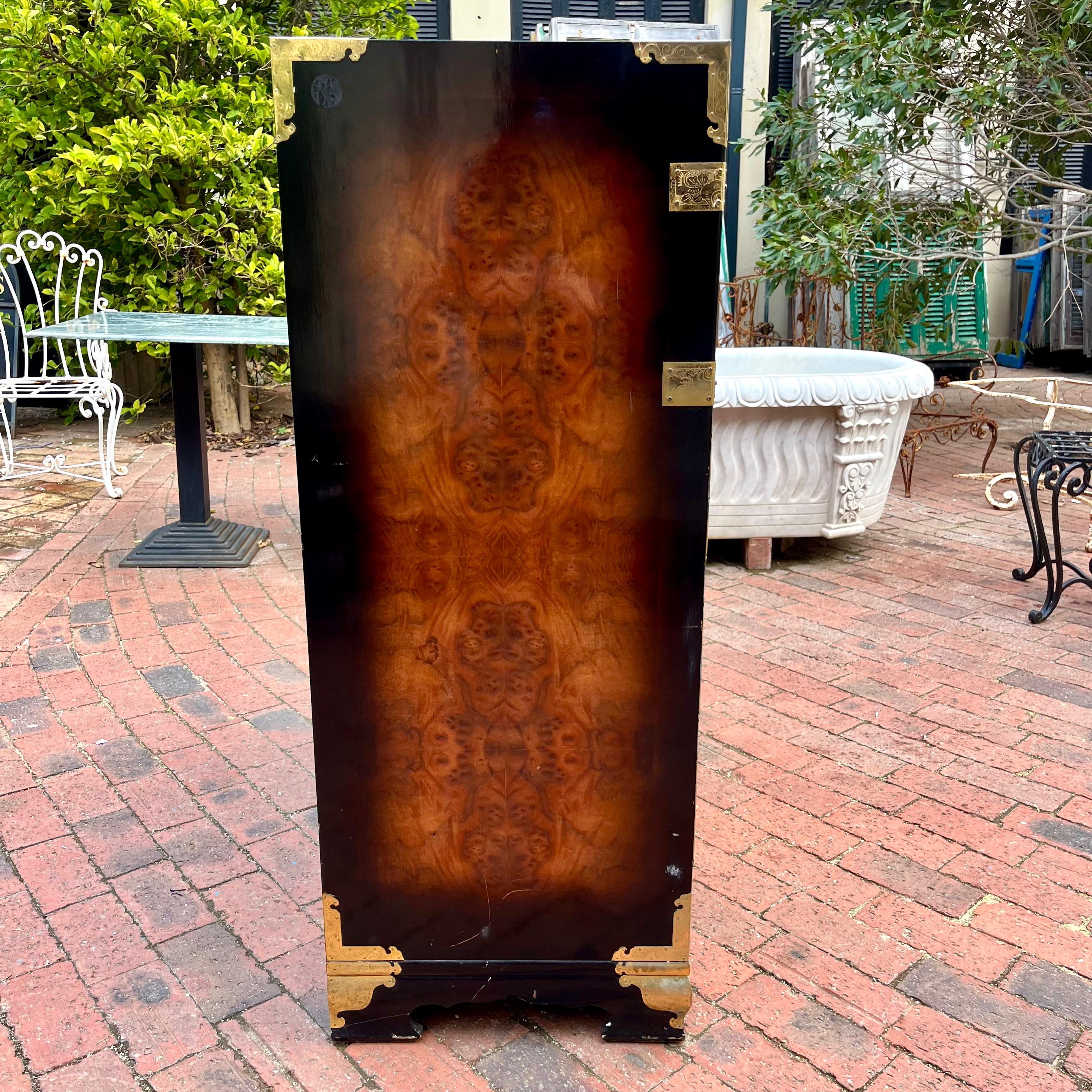 Vintage Korean Tansu Chest with Brass Mounts