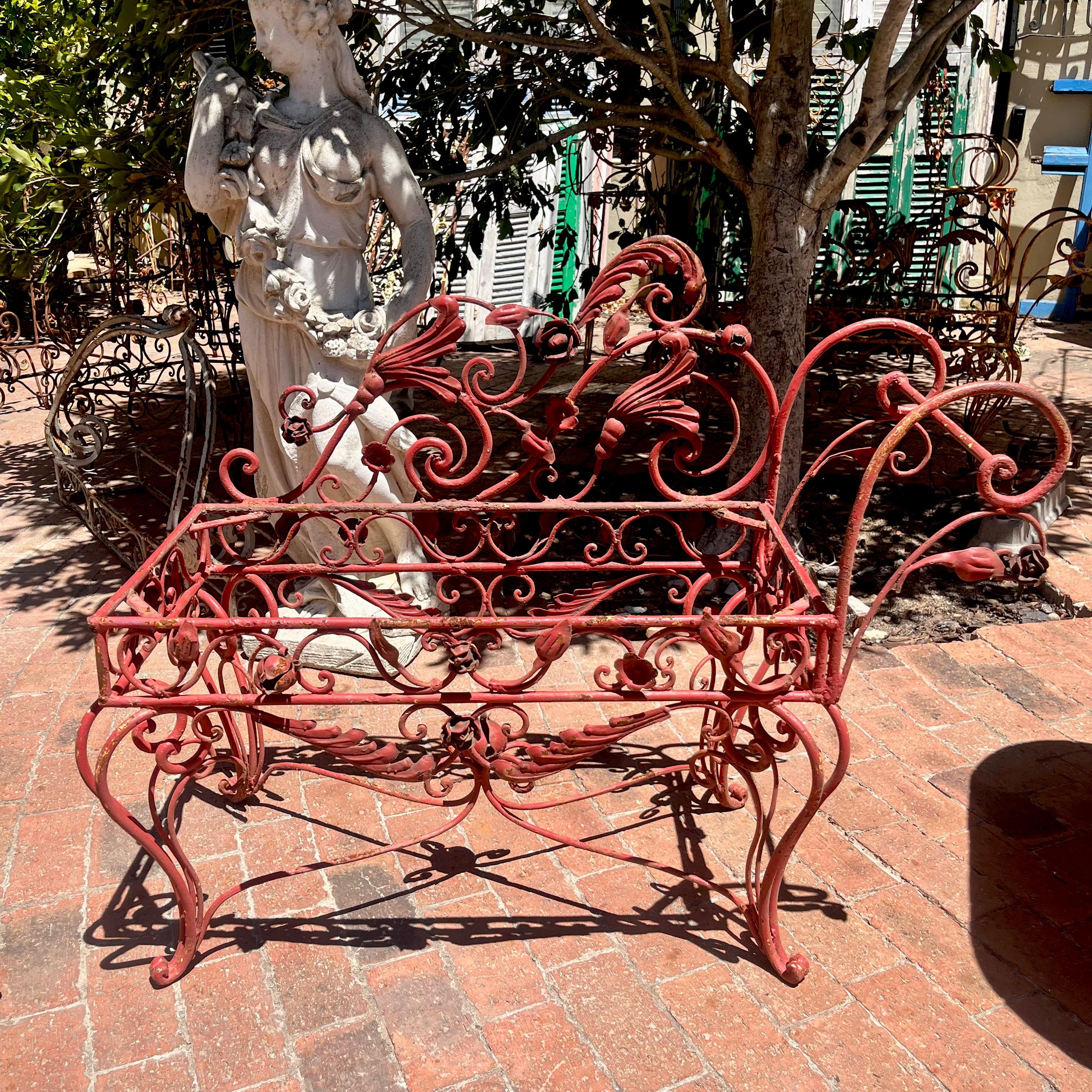 Beautiful Scrollwork Wrought Iron Settee
