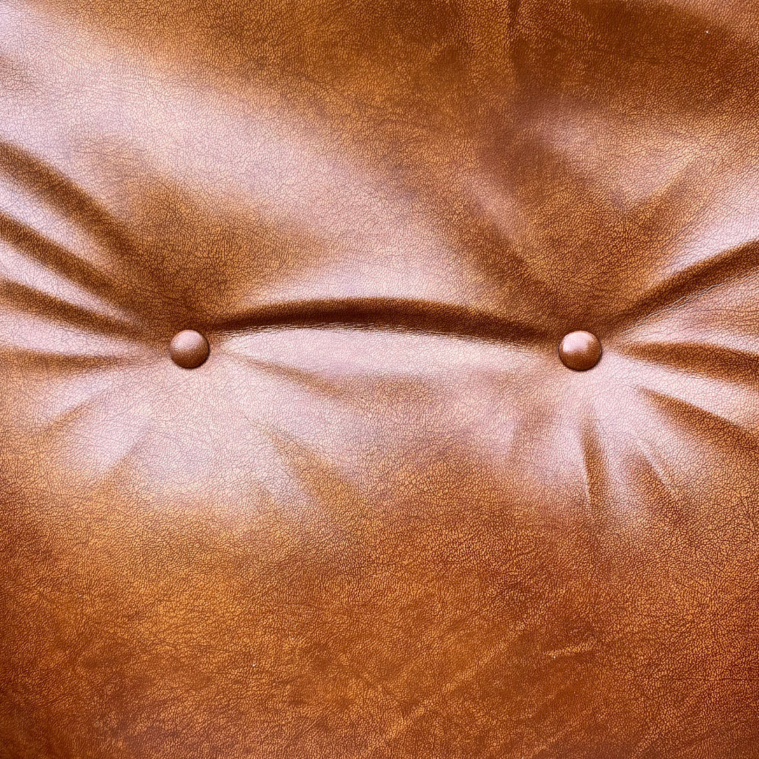 Vintage Tan Leather Wingback Chair