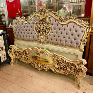 Stunning Antique Italian Gilt Bed Frame - Queen