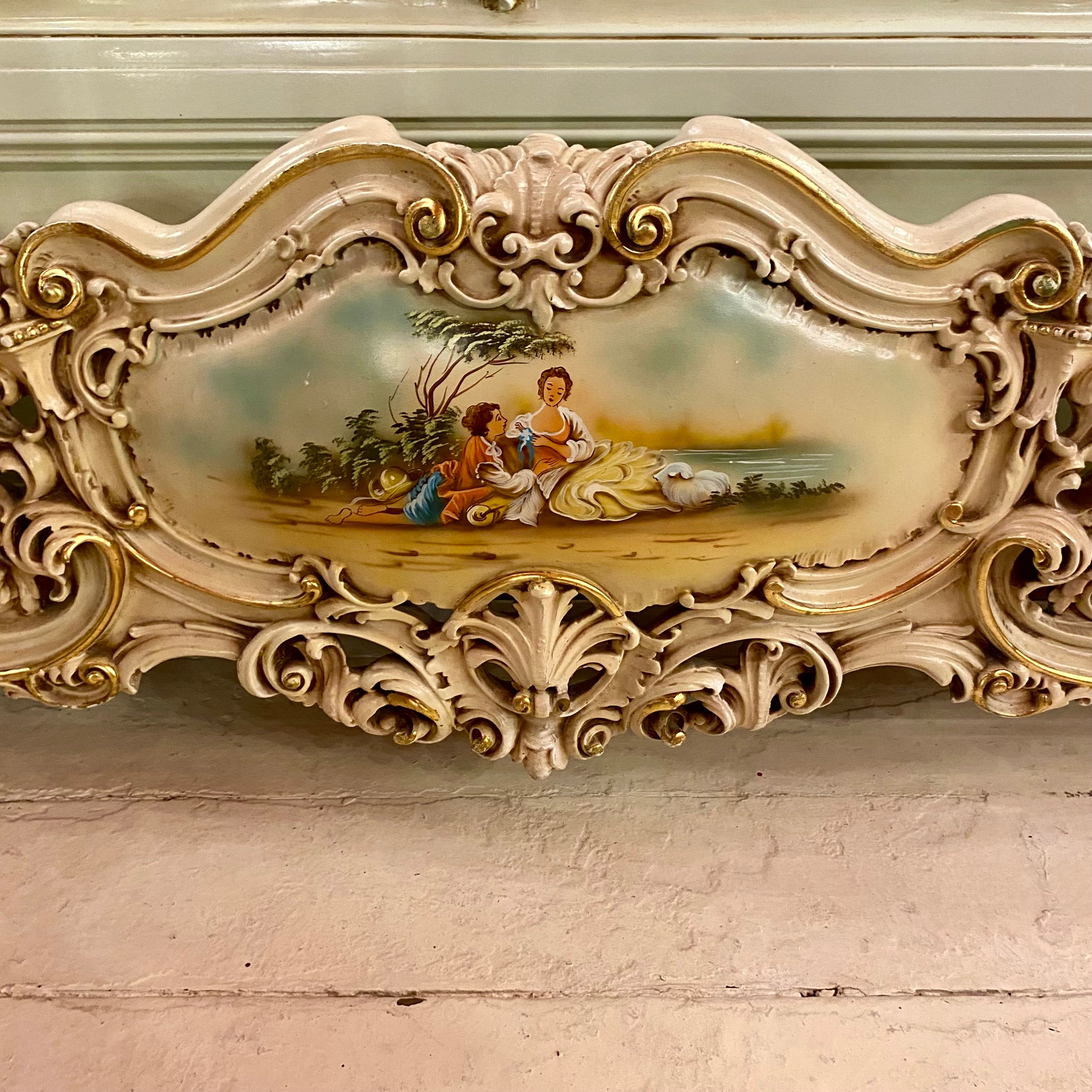 Stunning Antique Italian Gilt Bed Frame - Queen