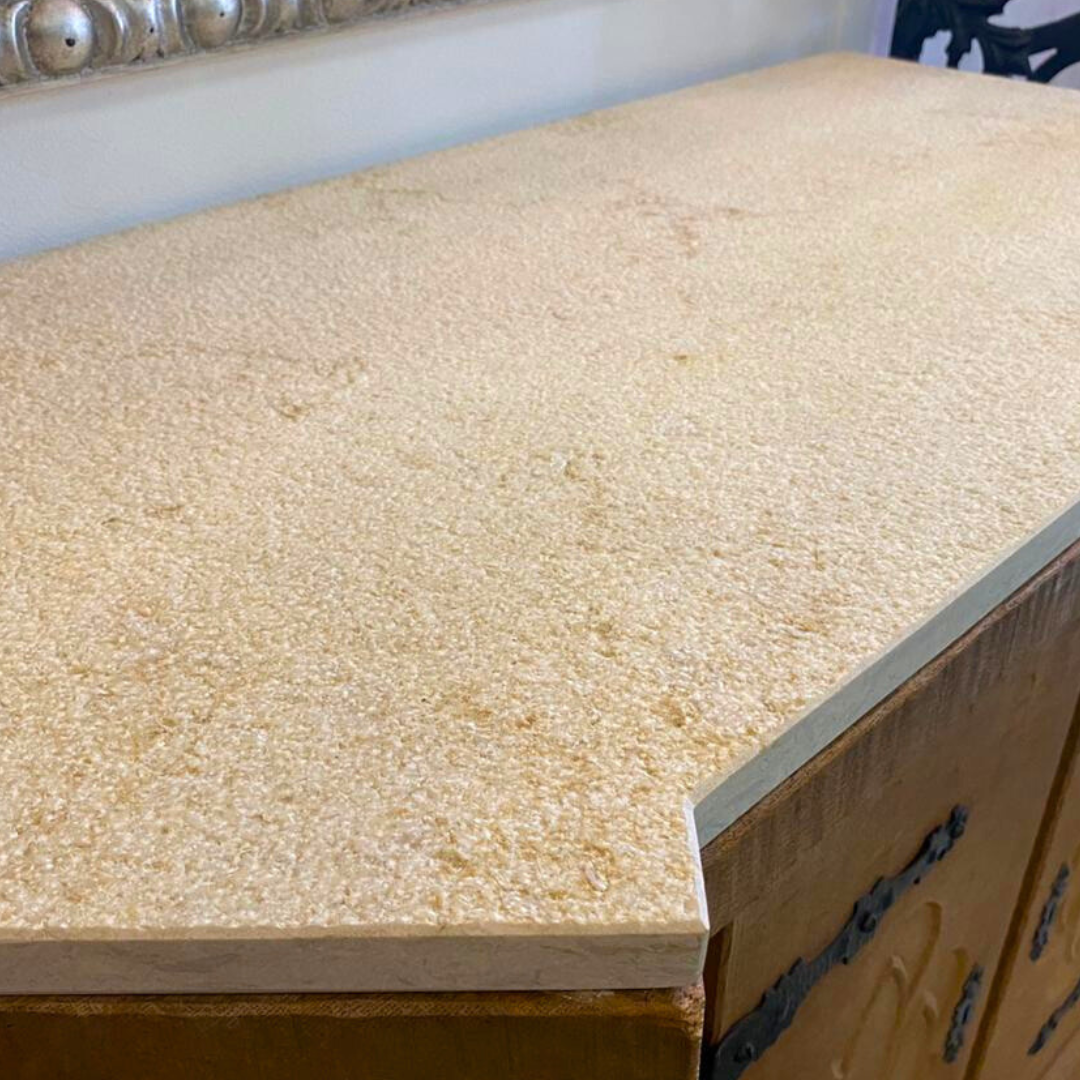 Antique Maple Wood Cabinet with Stone Top