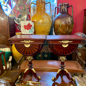 A Set of Antique Mahogany Jewellery Display Pedestals