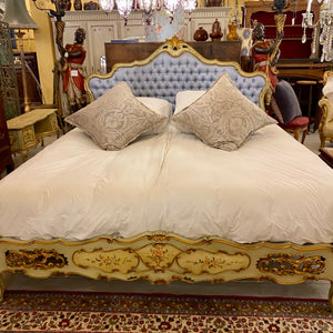 Vintage Hand Painted Italian Bed Frame - SOLD