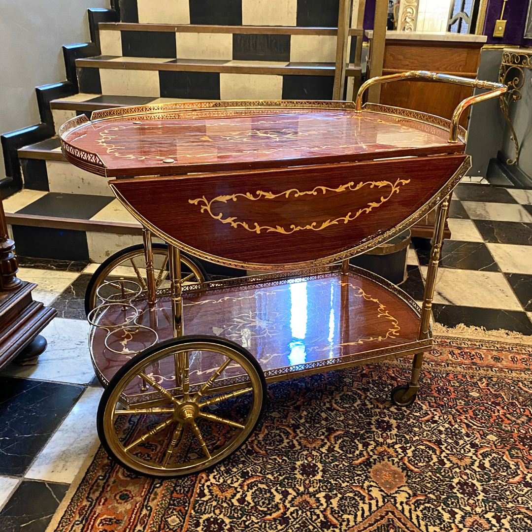 Unusual Round Drinks Trolley - SOLD