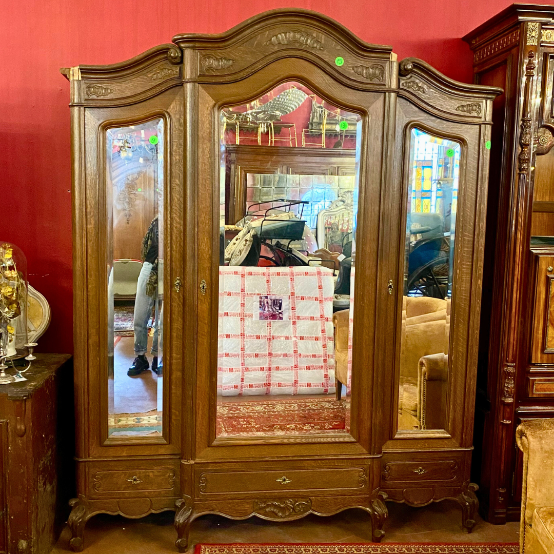 Large Antique Oak Armoire - SOLD