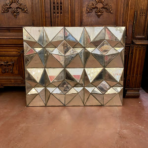 Contemporary Mirror with Faceted Glass - SOLD