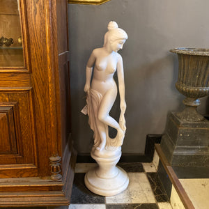 Polished White Marble Statue