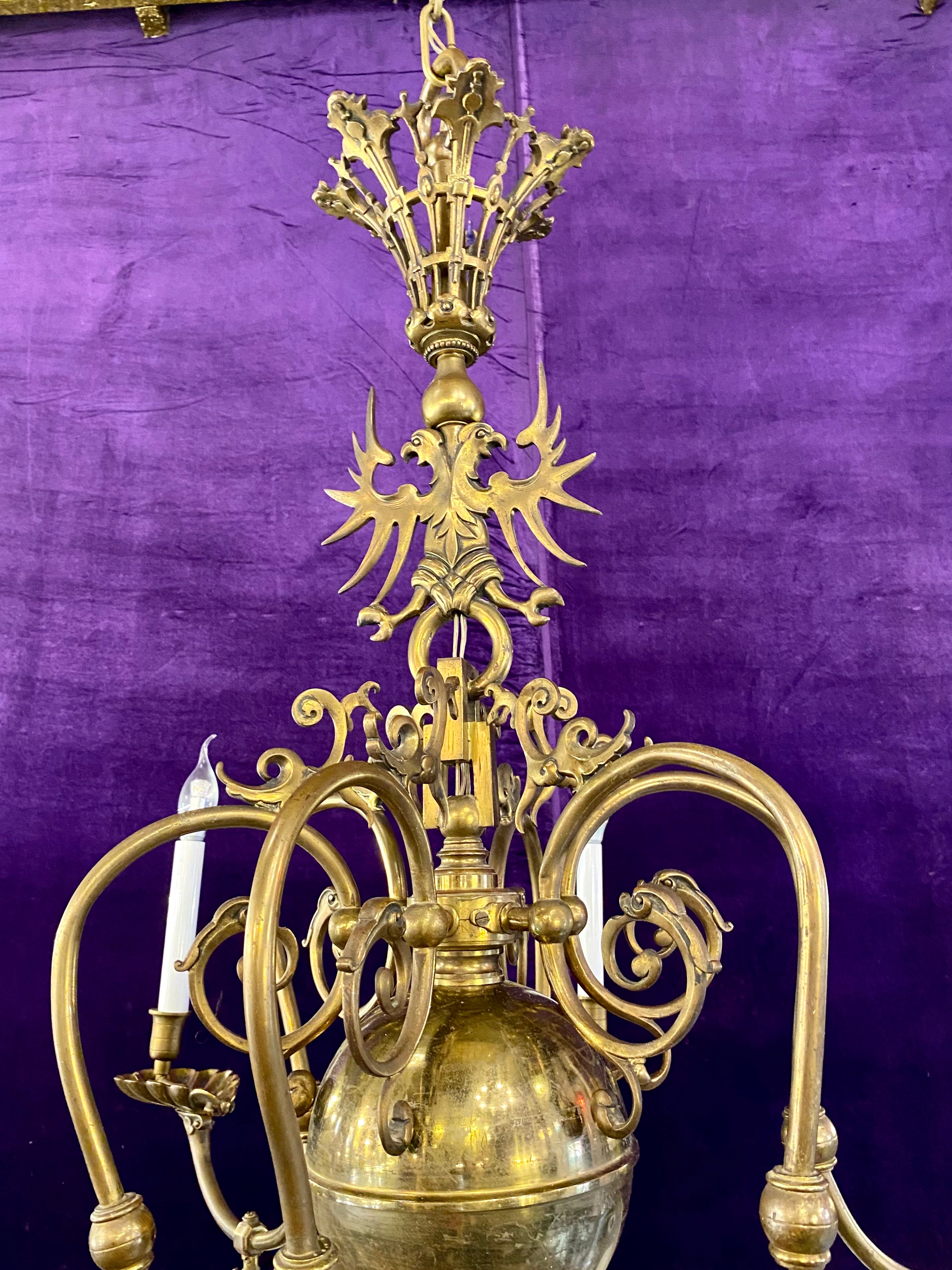 A Very Unusual and Rare Antique Flemish Chandelier