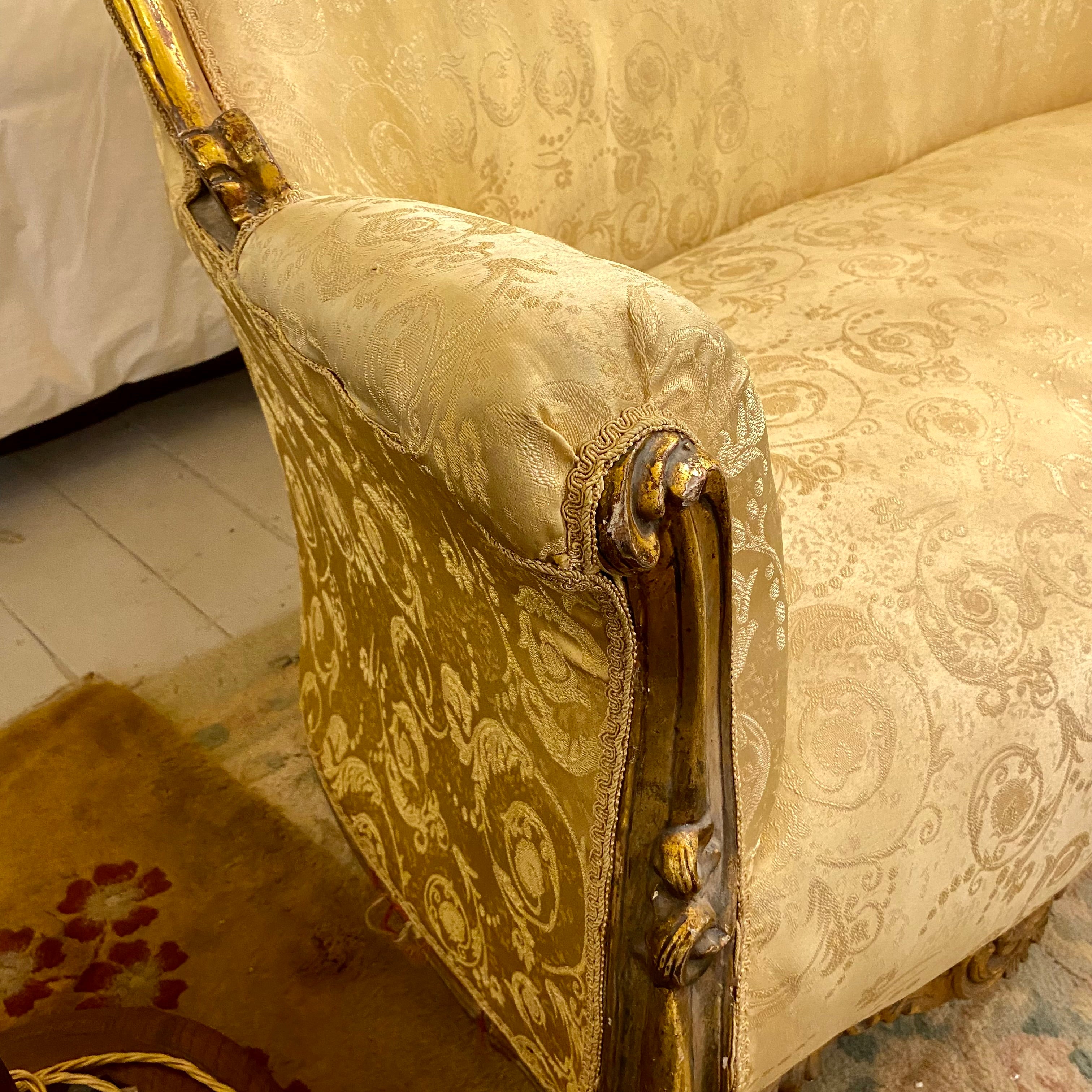 Gorgeous Gold French Style Sofa - SOLD