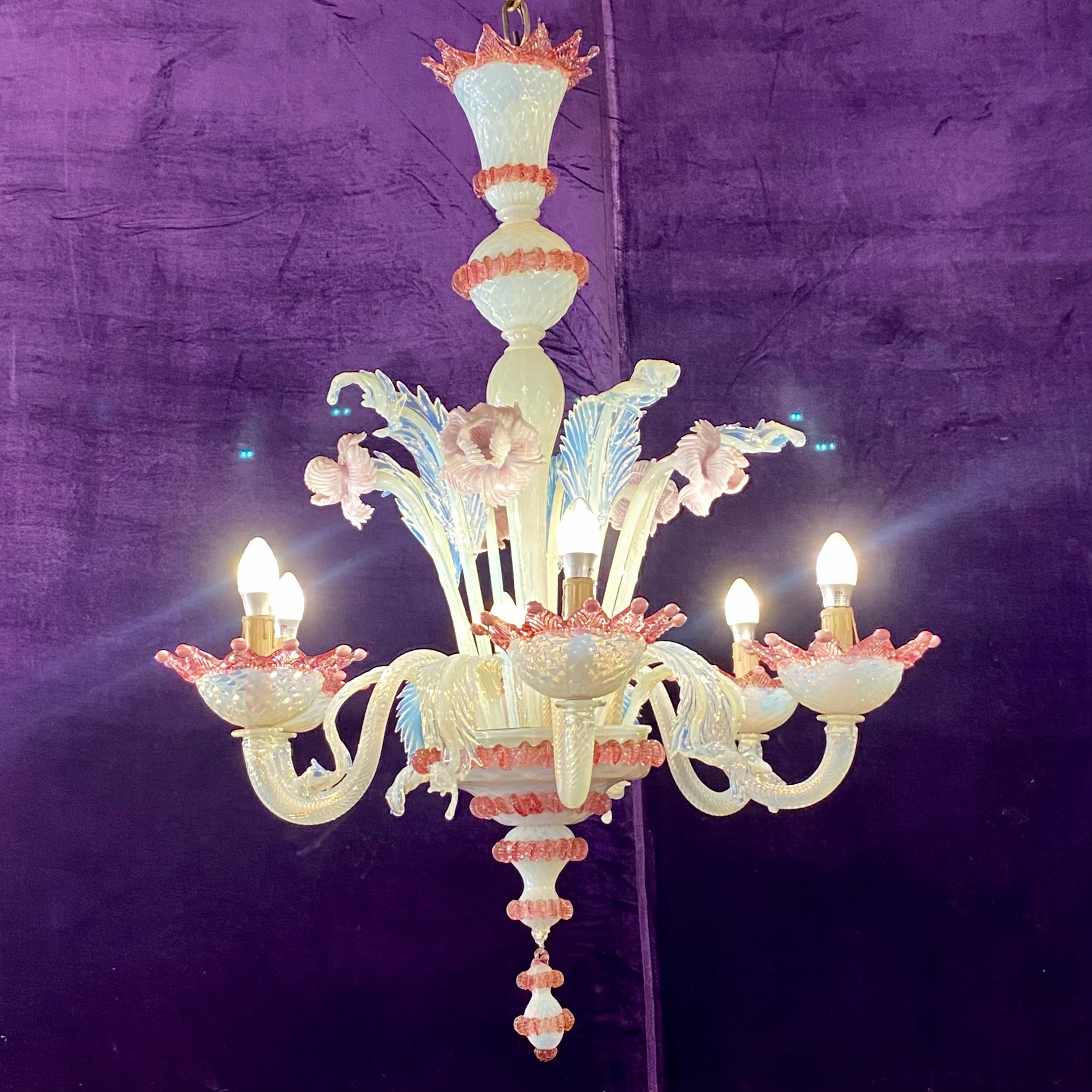 Beautiful Antique Murano Glass Chandelier - SOLD