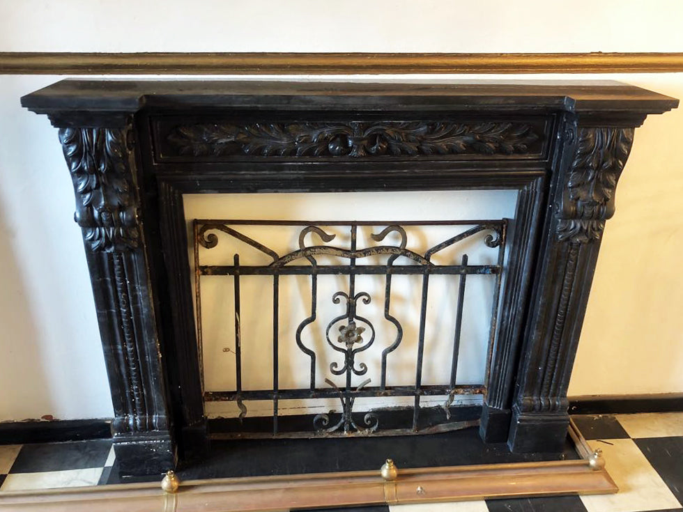 Black Marble Fire Surround - SOLD