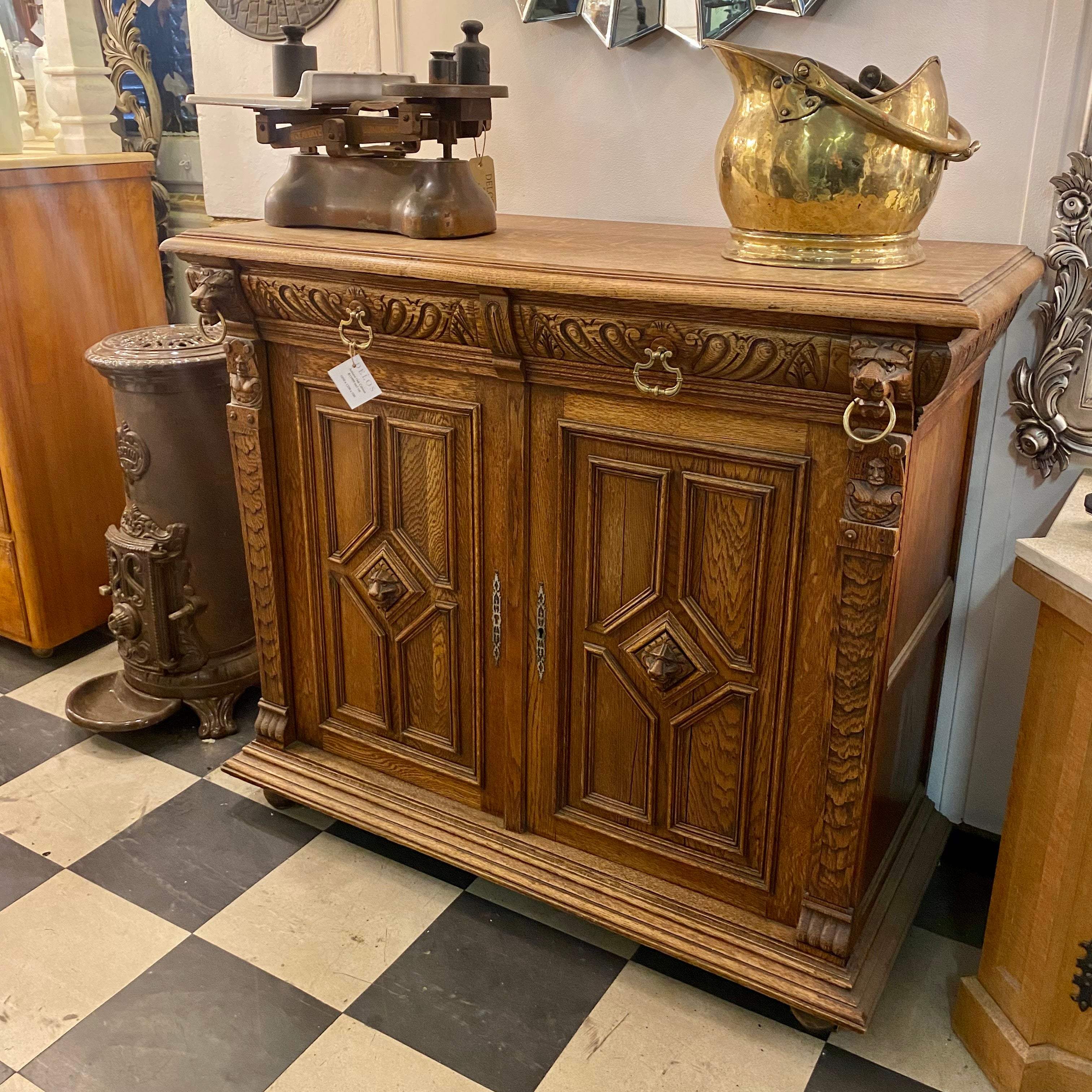 Antique French Oak Cabinet