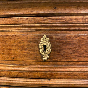 Antique Oak Writing Bureau with Brass Handles - SOLD