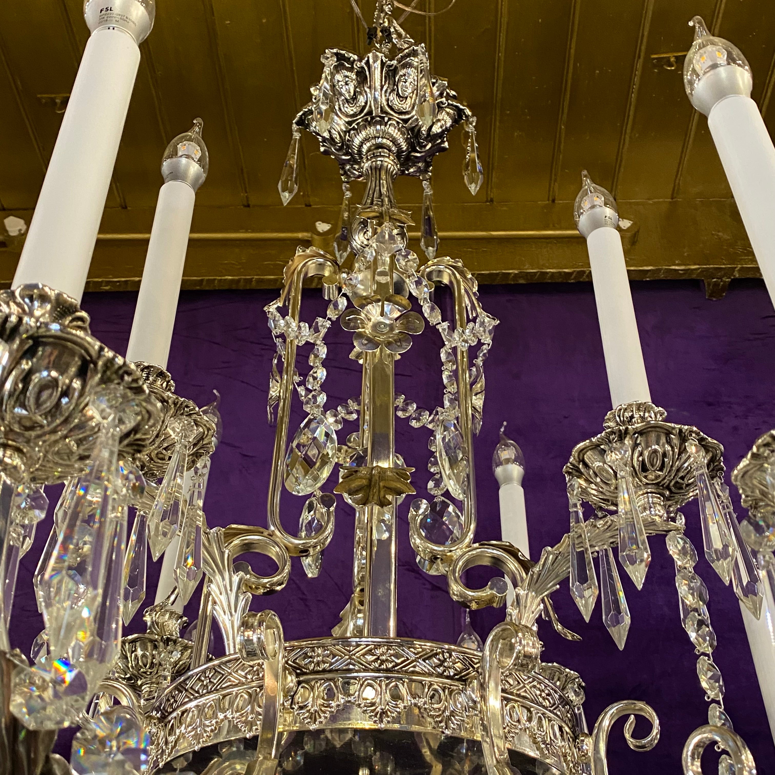 Beautiful and Large Delos Custom Chandelier