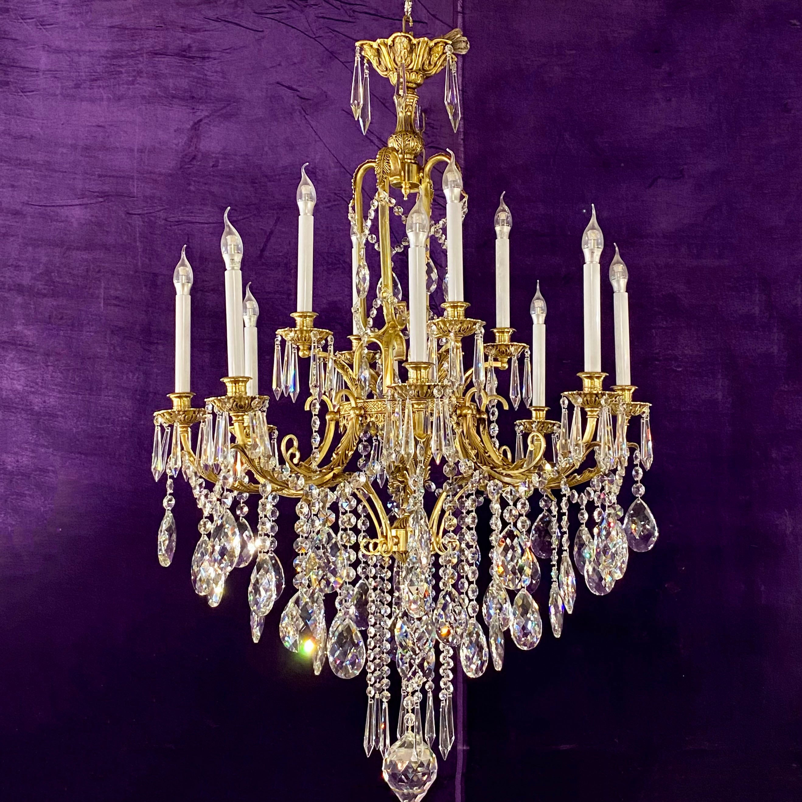 Beautiful and Large Delos Custom Chandelier