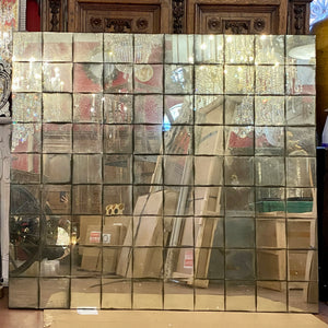 Extremely Large Aged Panelled Mirror