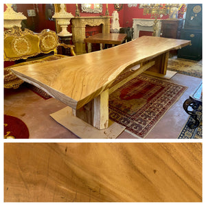 Large White Cedarwood Dining Table - SOLD