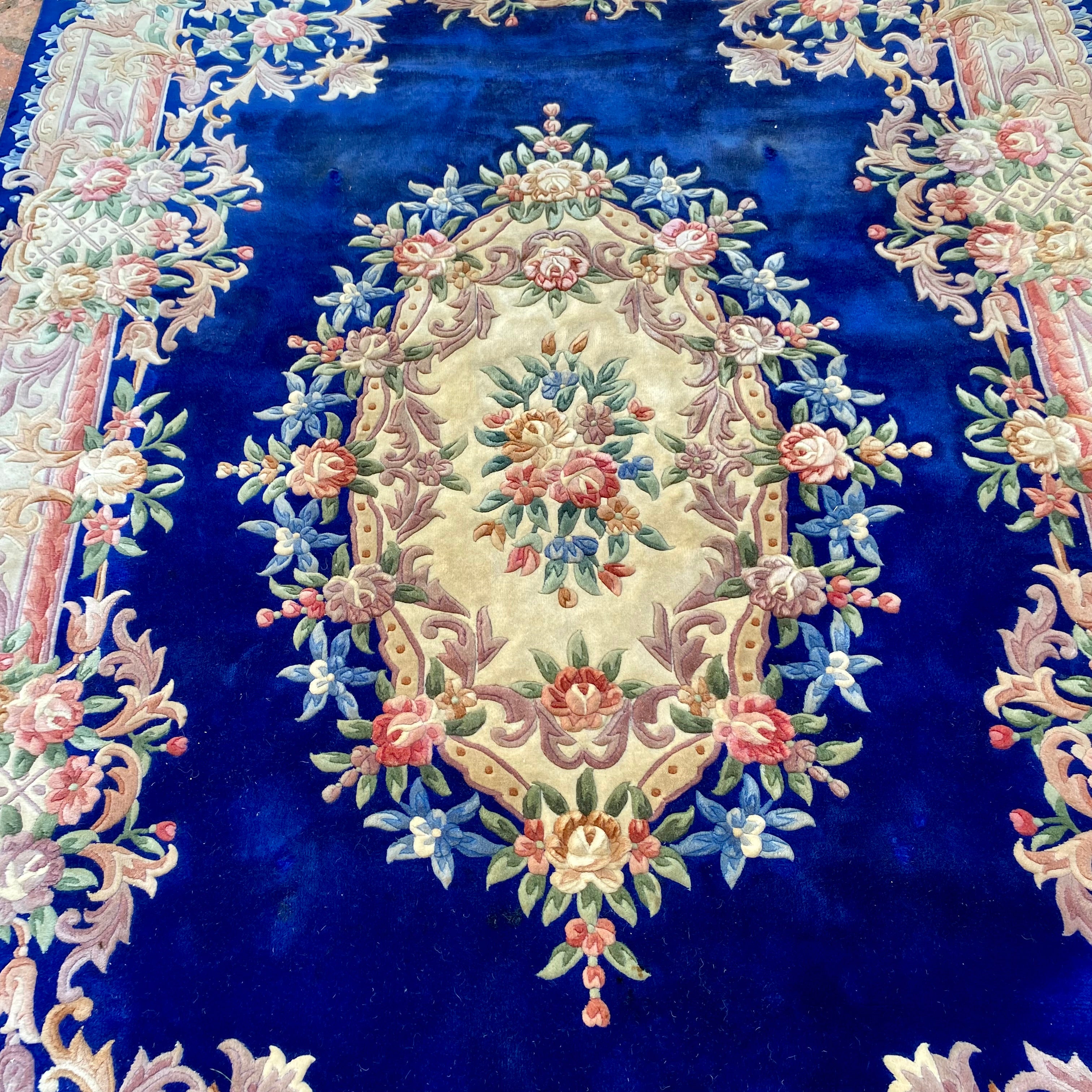 Gorgeous Vintage Royal Blue Rug - SOLD