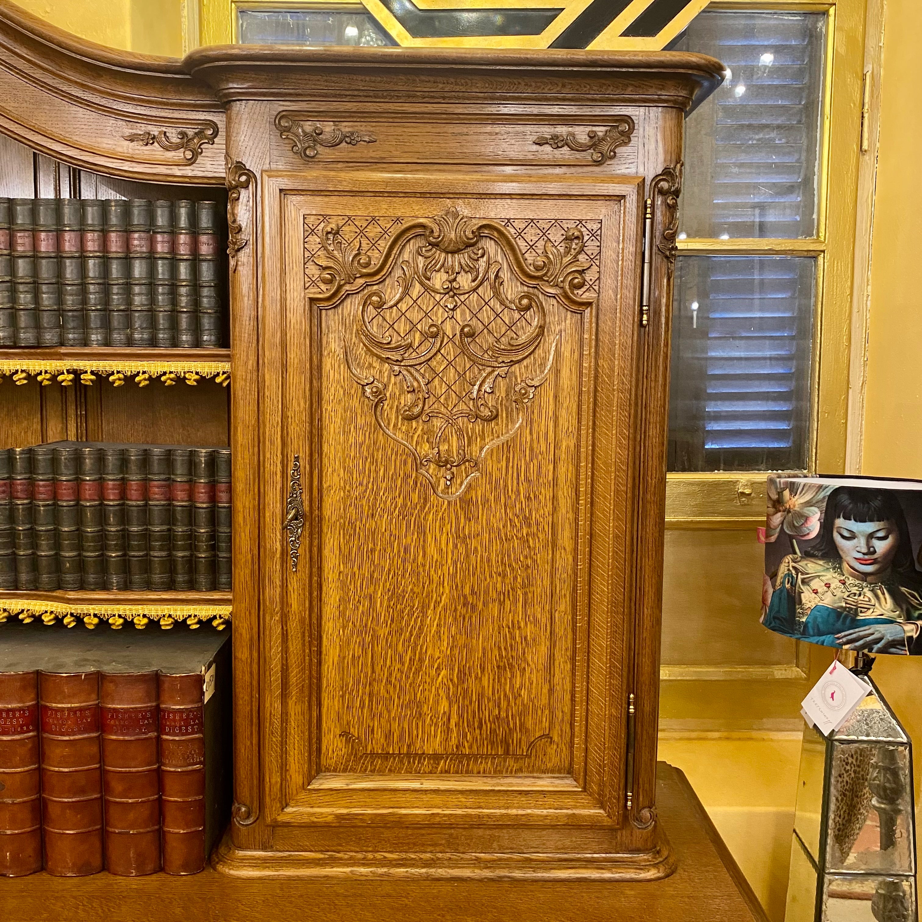 Antique French Oak Display Bookcase - SOLD