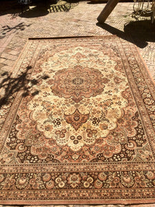 Dusty Pink and Brown Vintage Rug