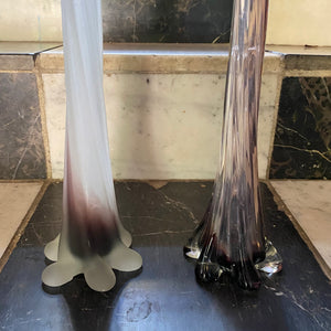 A Pair of Murano Glass Lily Vases - SOLD