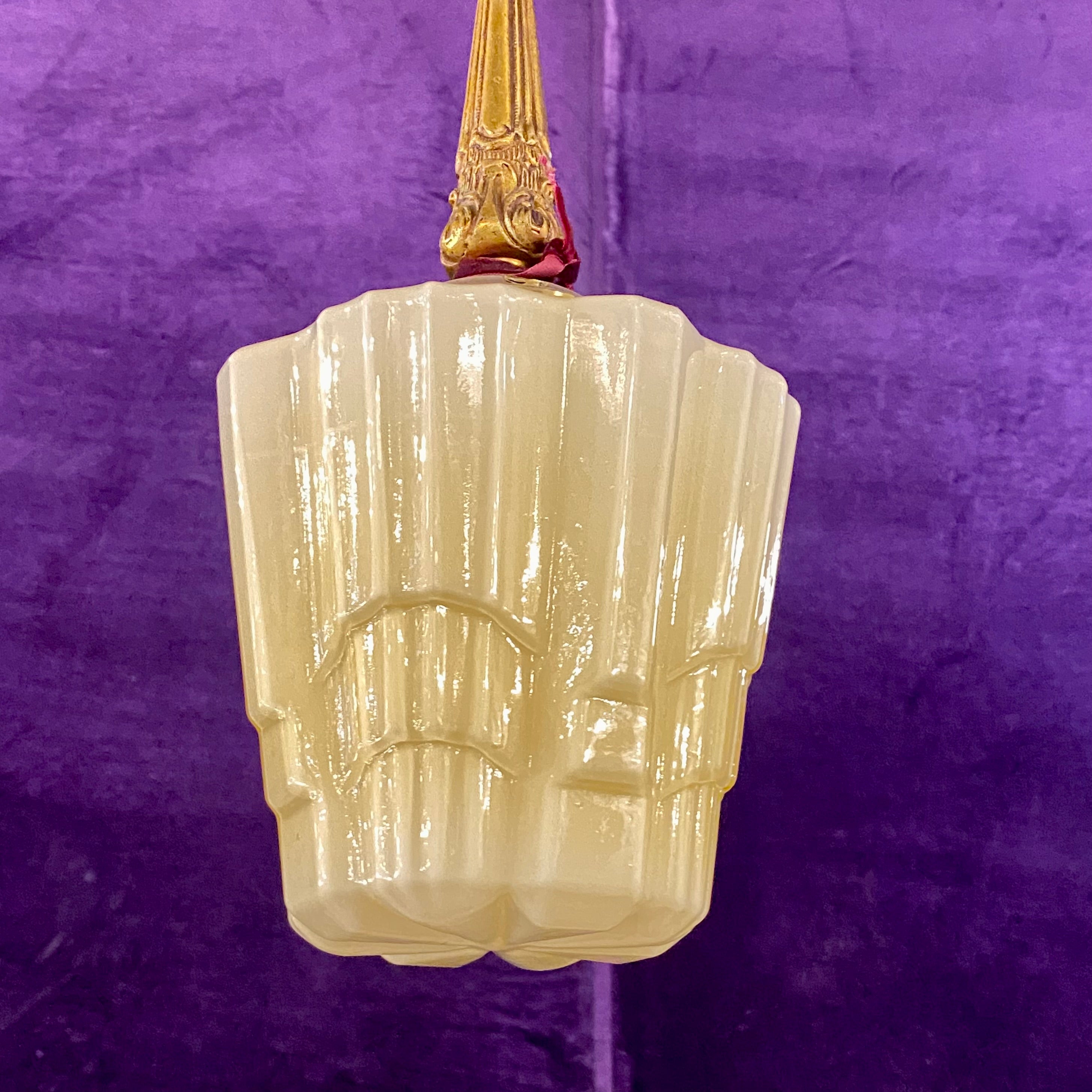 Milky Glass Art Deco Pendant