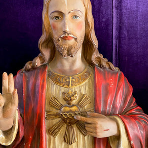 Antique Sacred Heart Jesus Bust - SOLD