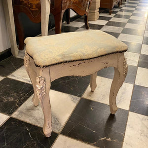 French Style Distressed Stool - SOLD