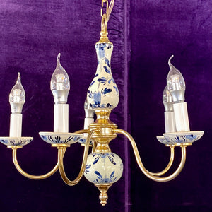 Beautiful Hand Painted Delft Chandelier