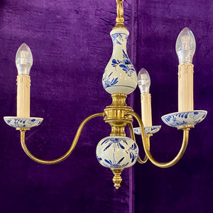 Cutest Small Delft Chandelier - SOLD