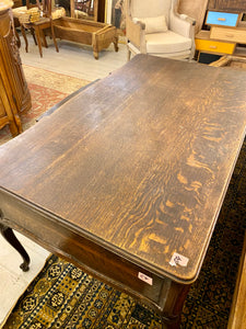 Antique French Oak Desk with Snails Feet - SOLD