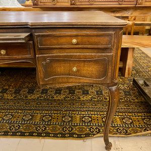 Antique French Oak Desk with Snails Feet - SOLD