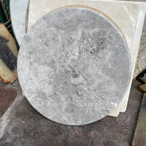 Creme/White Marble Top with Cast Iron Base - SOLD