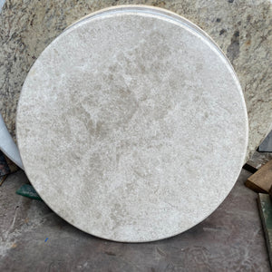 Creme/White Marble Top with Cast Iron Base - SOLD