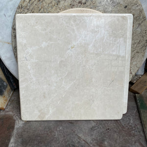 Creme/White Marble Top with Cast Iron Base - SOLD