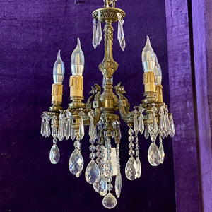 Antique French Chandelier with Fish Details - SOLD