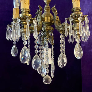 Antique French Chandelier with Fish Details - SOLD