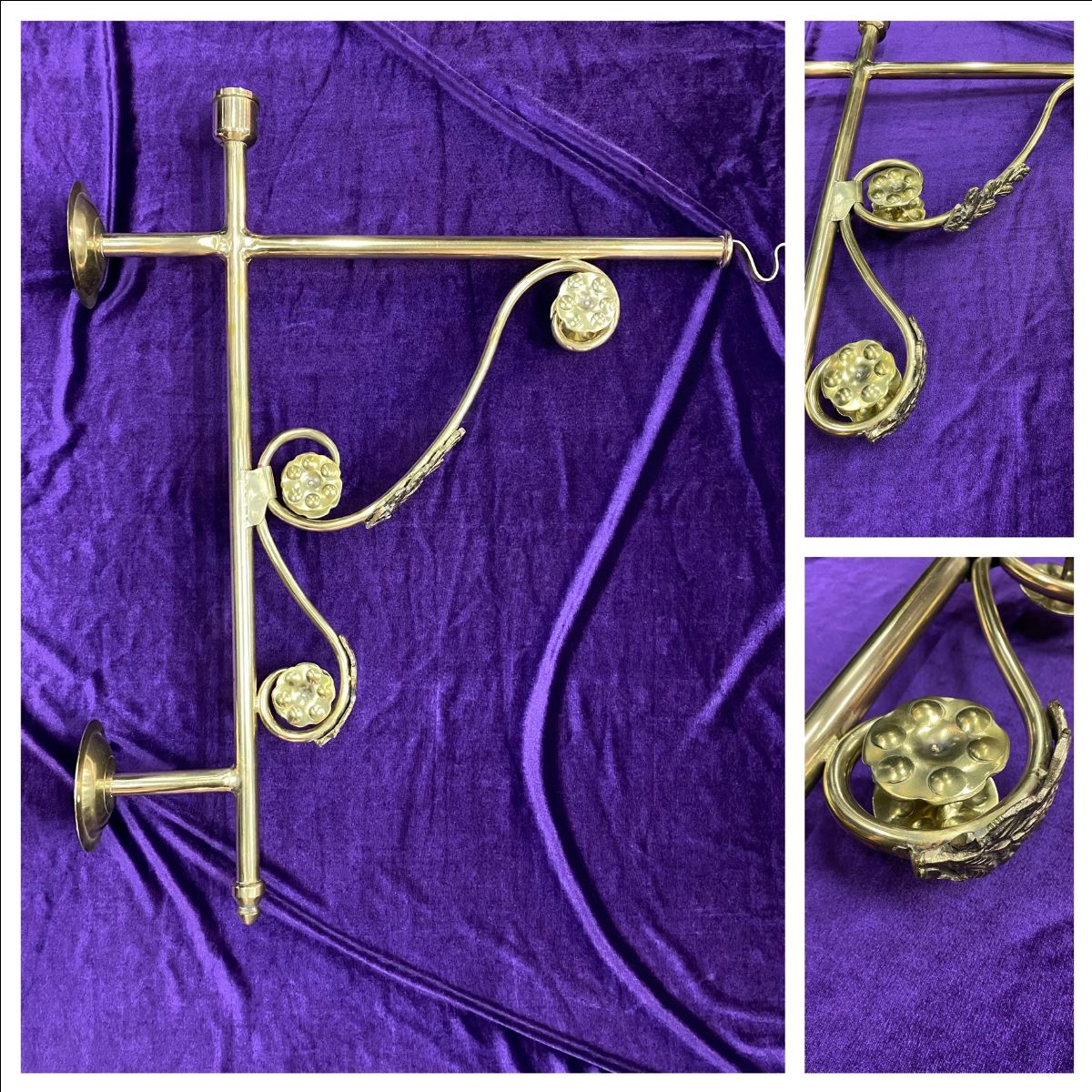 Custom Made Brass Wall Bracket - SOLD