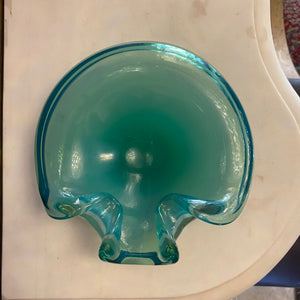 Turquoise Murano Ashtray