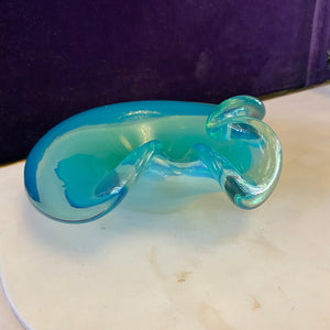 Turquoise Murano Ashtray