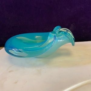 Turquoise Murano Ashtray