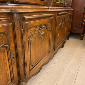 Antique French Oak Provencal Bookcase with Snails Feet - SOLD