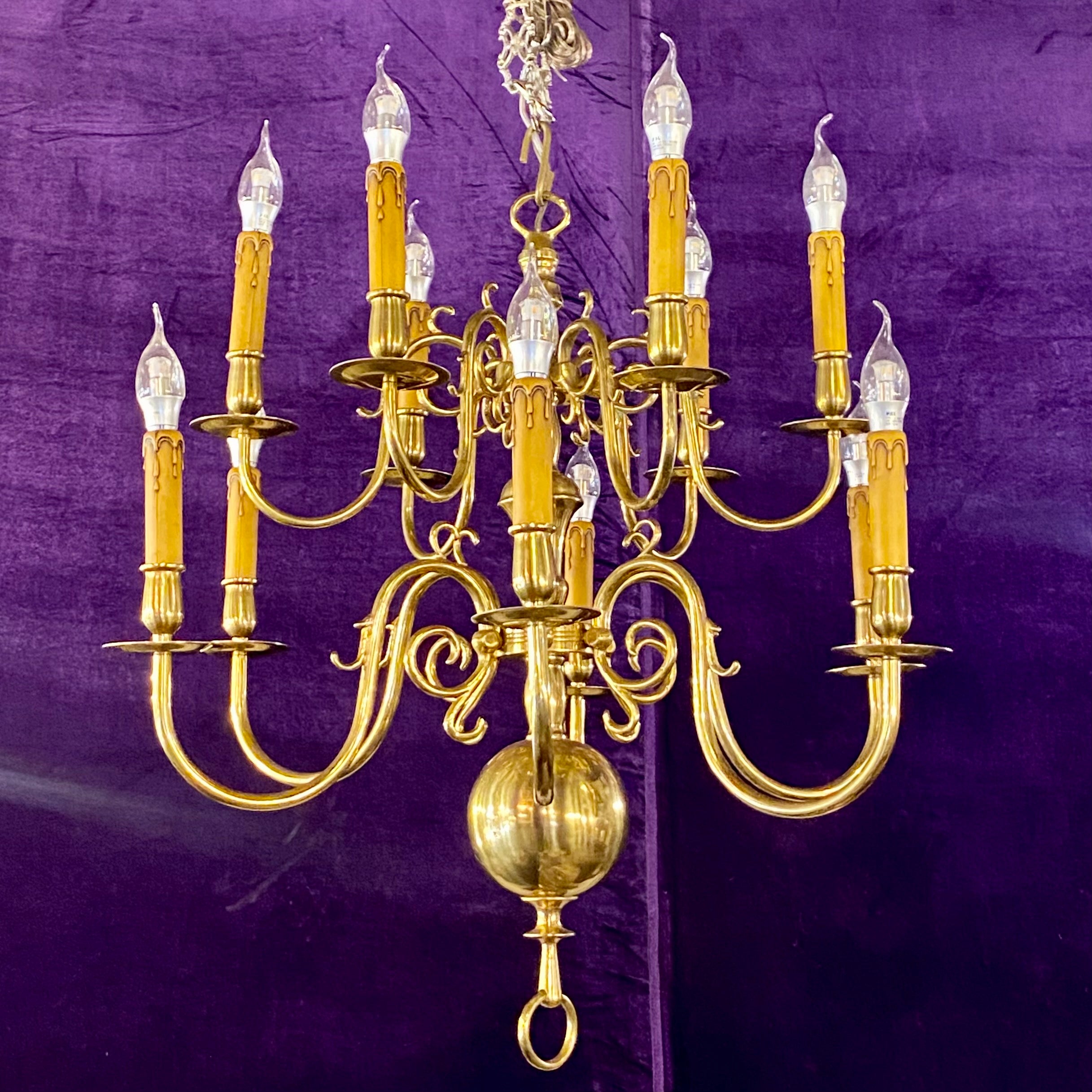 Antique Double Tier Flemish Chandelier - SOLD