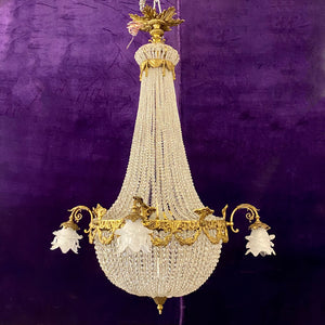 Extremely Rare and Special Antique Neoclassical Chandelier - SOLD