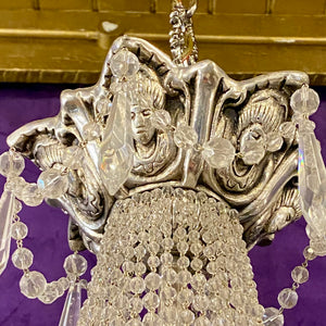 Nickel Plated Crystal Neoclassical Chandelier