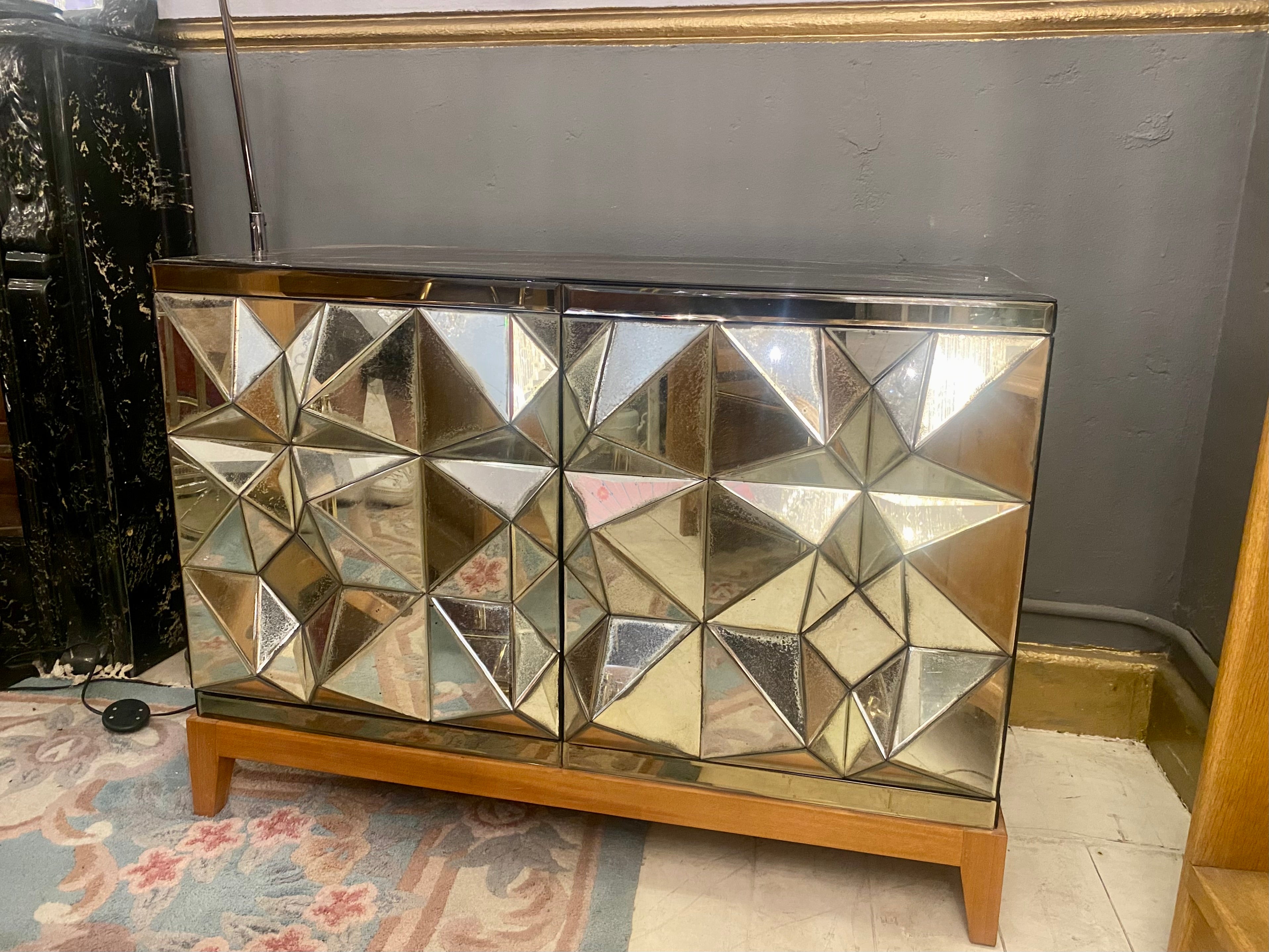 Contemporary Mirrored Chest of Drawers - SOLD