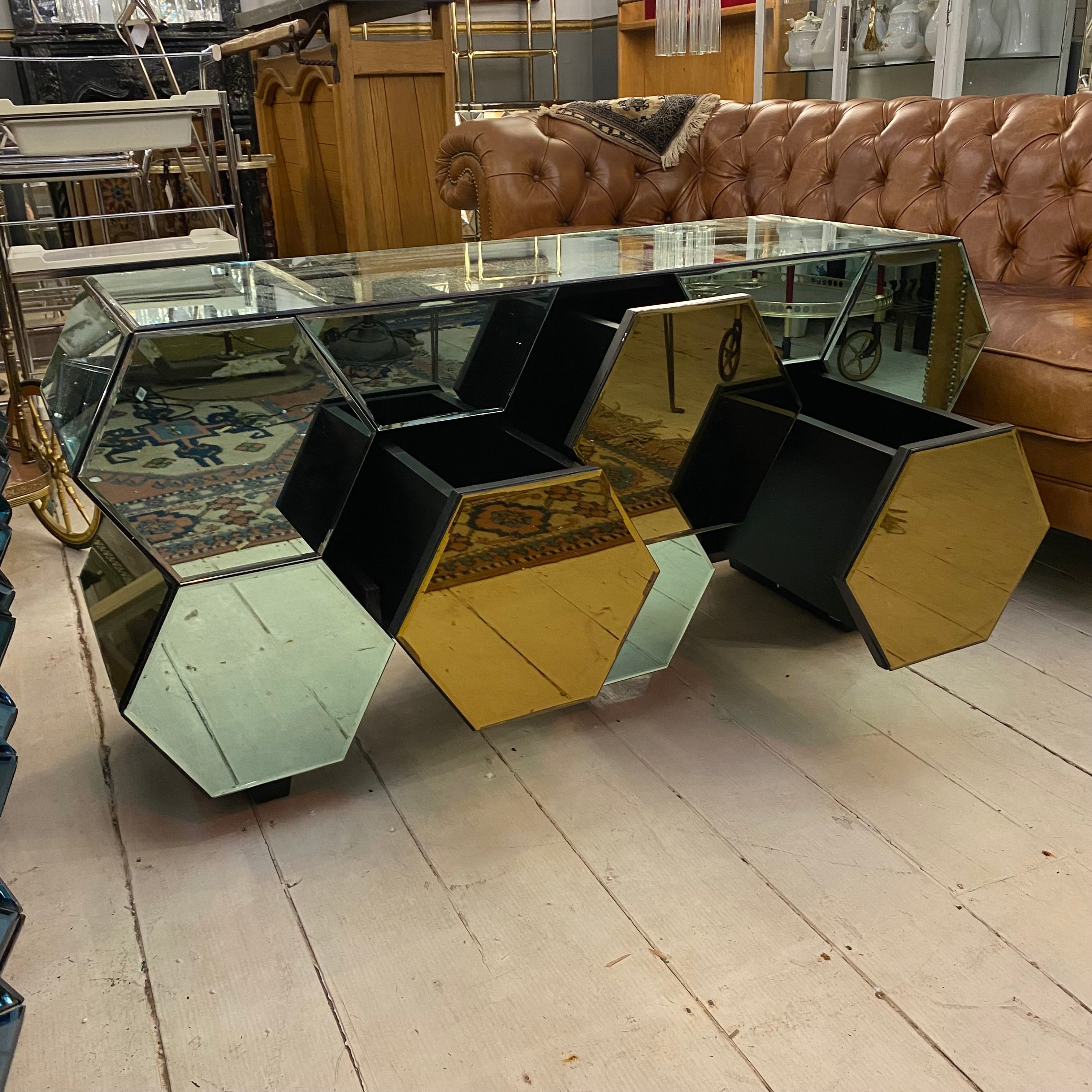 Contemporary Mirrored Console - SOLD