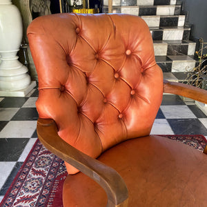 Stunning Orange Leather Armchair